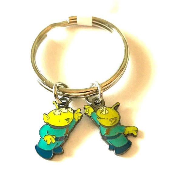 Vintage Disney Toy Story Little Green Men Keychain Keyring Disneyana Pixar - Picture 2 of 7